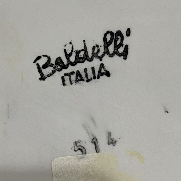 Vintage 1970s Line Cookie Jar by Massimo Baldelli Italia White Red Green Ceramic - Picture 9 of 9